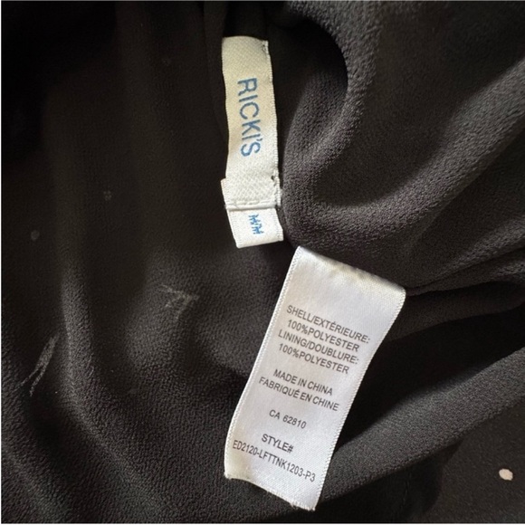 Ricki's Black Camisole with Bird Pattern - Picture 2 of 6